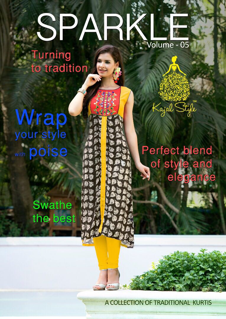 Kajal Style Sparkle Vol 5 – Wholesale Designer Reyon Embroidery Kurti